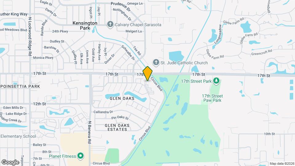 1520 Glen Oaks Dr E Map and Location Details