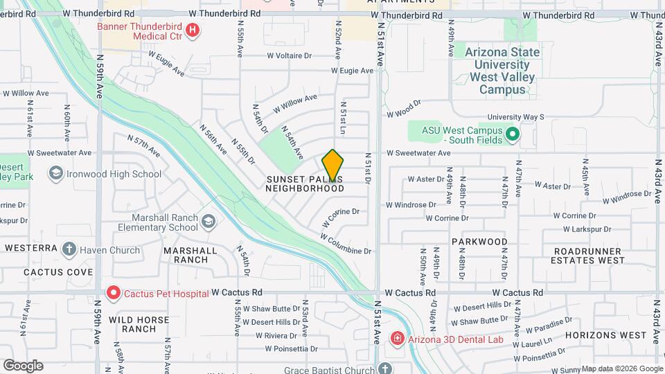 5205 W Aster Dr Map and Location Details