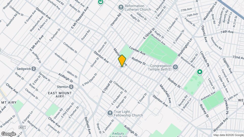 904 E Upsal St Mapa y Detalles de la Ubicación