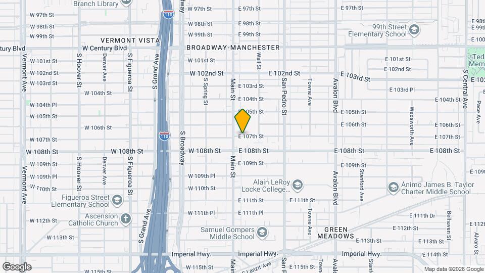 120 E 107th St Map and Location Details