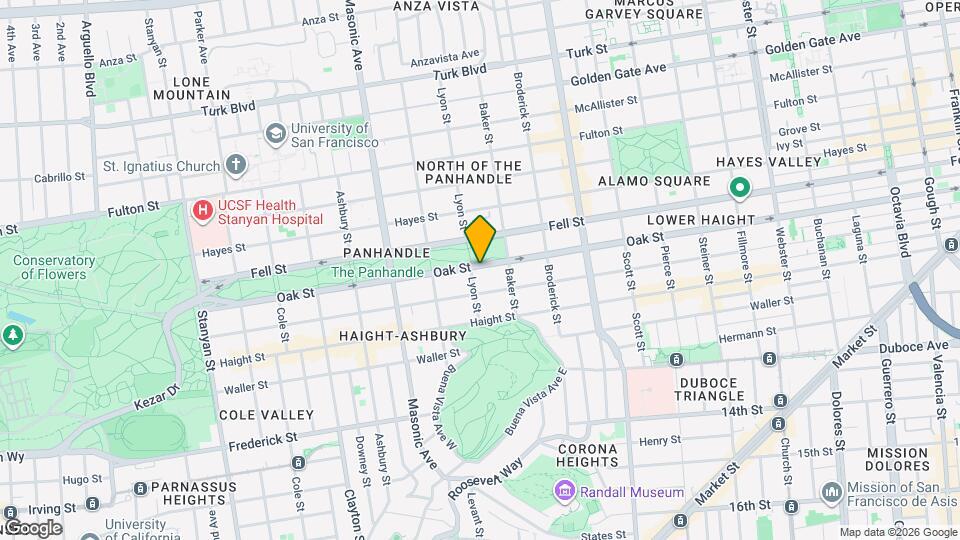 1387 Oak St Map and Location Details