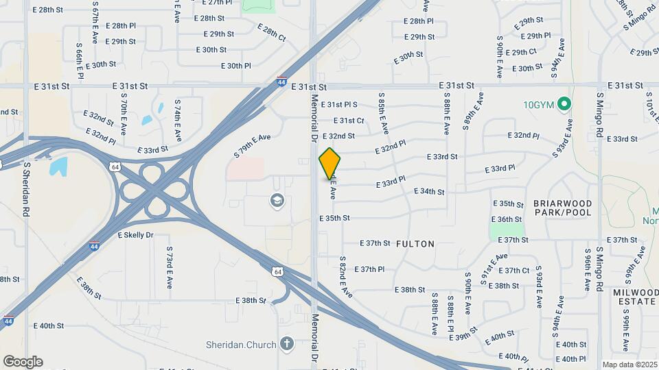 3320 S 82nd E Ave Map and Location Details