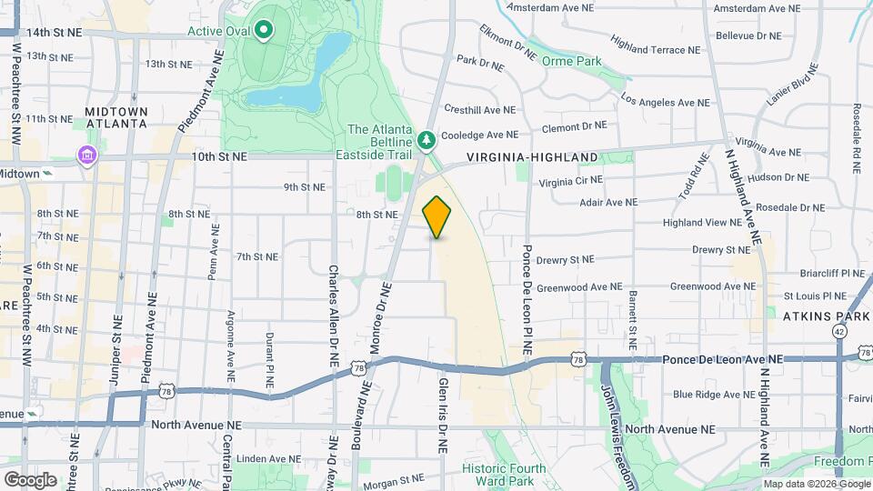 865 Monroe Cir NE Map and Location Details