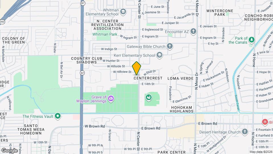 1420 N Center St Map and Location Details