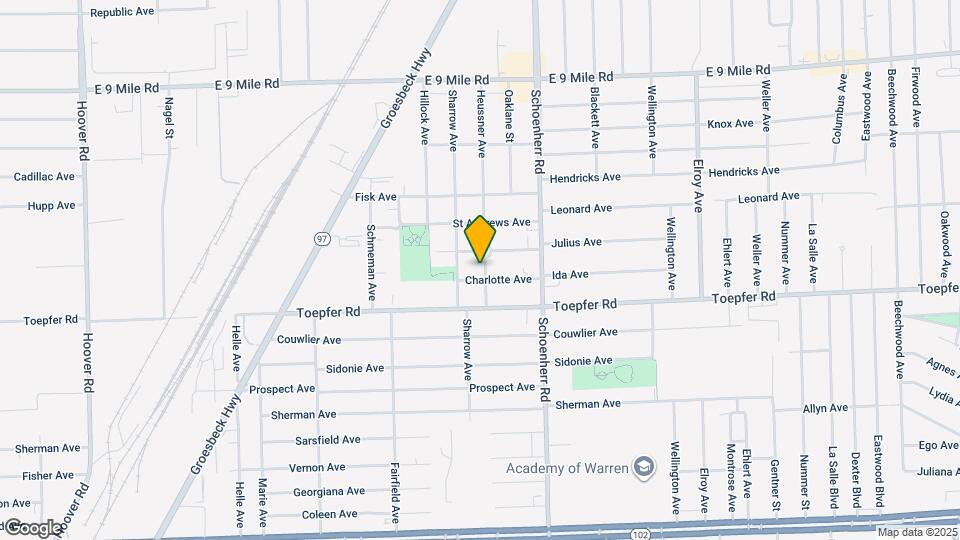 13343 Charlotte Ave Map and Location Details