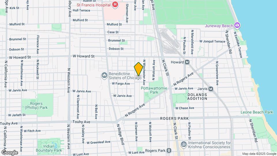7415 N Damen Ave Mapa y Detalles de la Ubicación