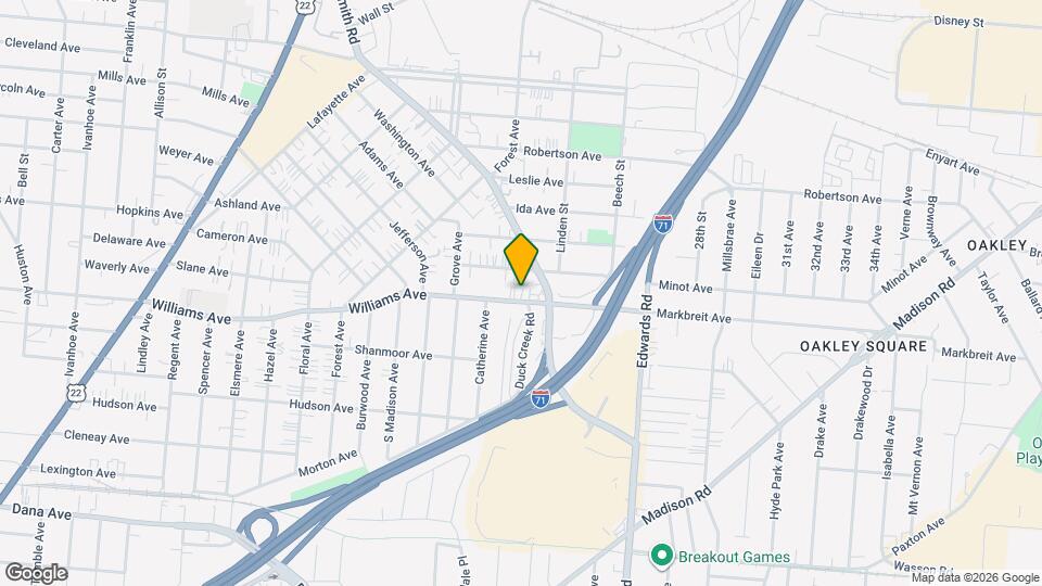 2556 Williams Ave Map and Location Details