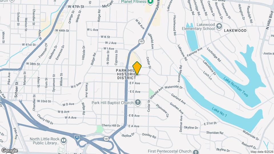 206 E G Ave Map and Location Details