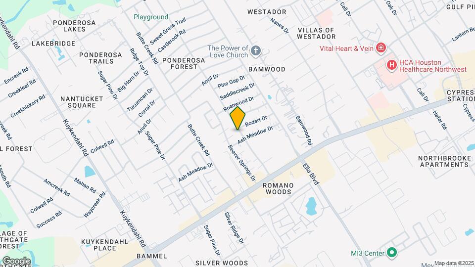 17211 Rolling Creek Dr Mapa y Detalles de la Ubicación
