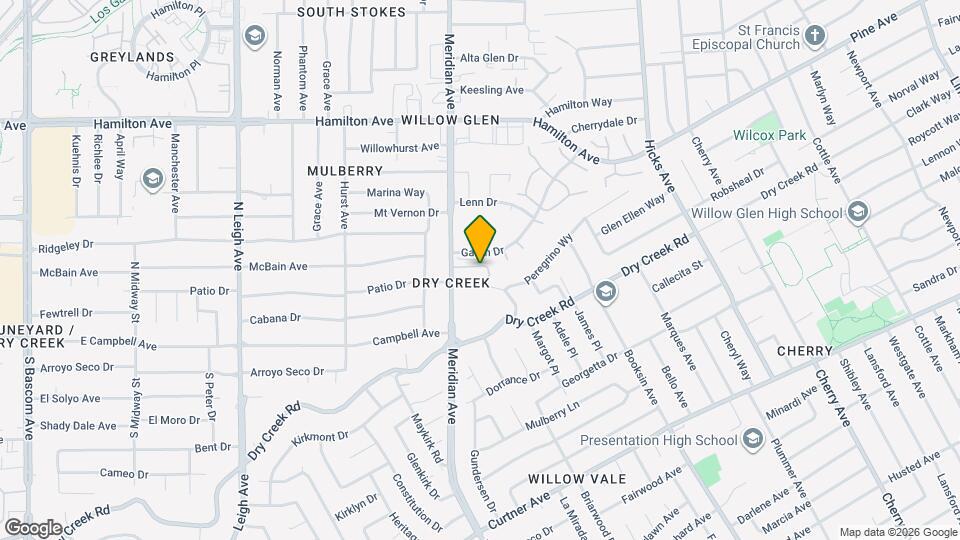 1898 Meridian Ave Map and Location Details