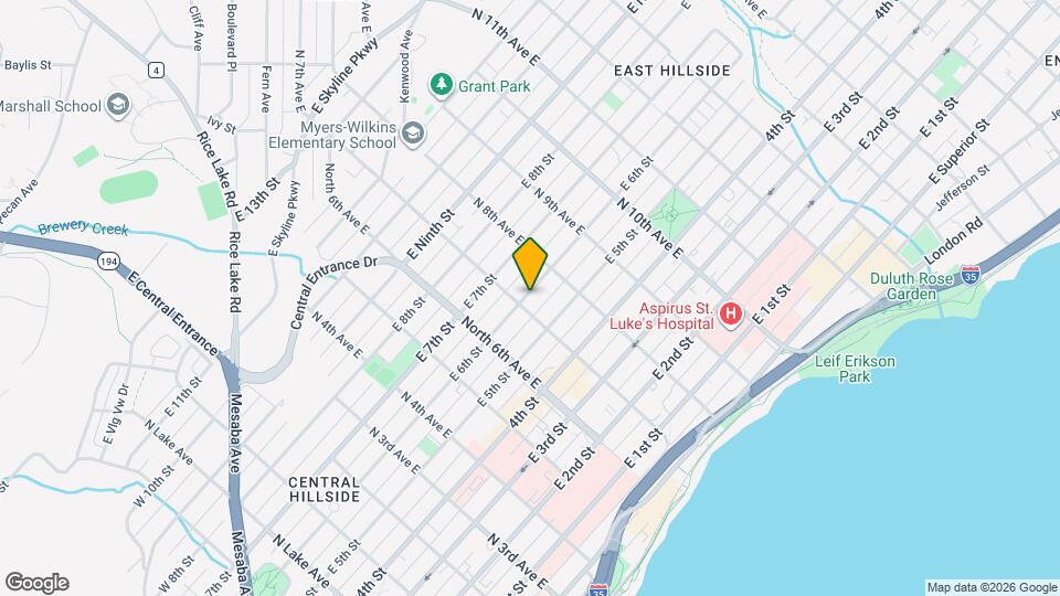 708 E 6th St Map and Location Details