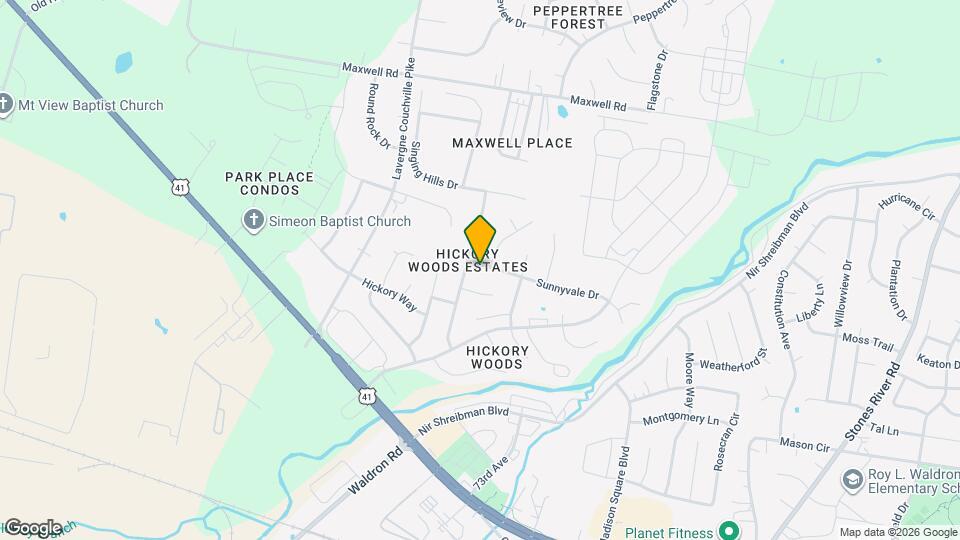 5304 Sunnyvale Dr Map and Location Details