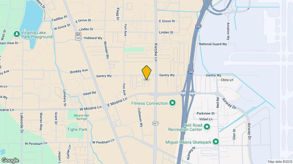 520 Gentry Way Map and Location Details