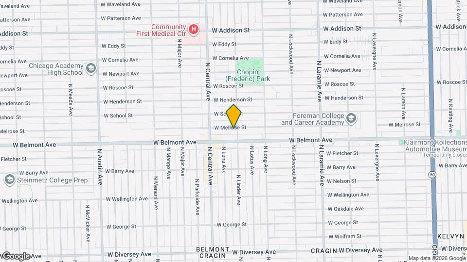 5505 W Melrose St, Unit 1 Mapa y Detalles de la Ubicación