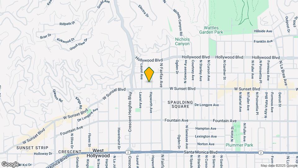 1515 N Hayworth Ave Map and Location Details