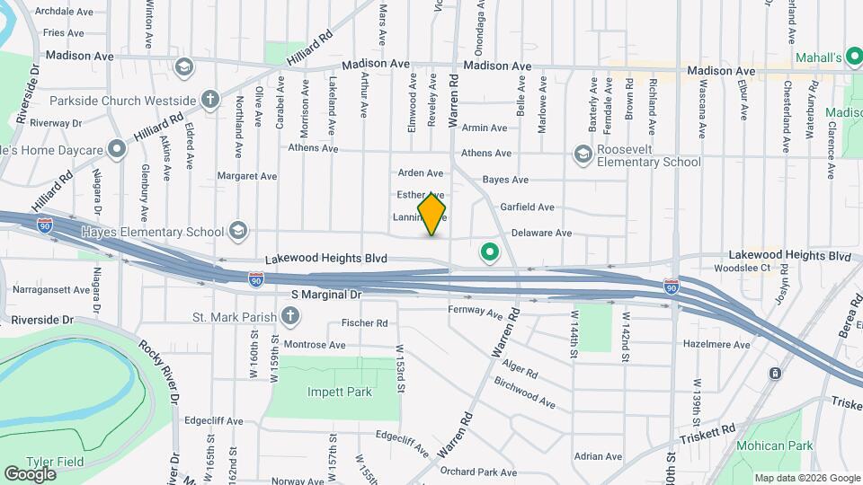 14923 Delaware Ave, Unit Upstairs - 14923 Map and Location Details