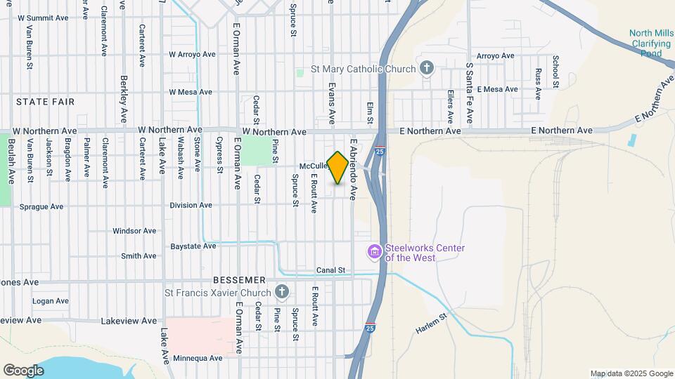 1434 E Evans Ave Map and Location Details