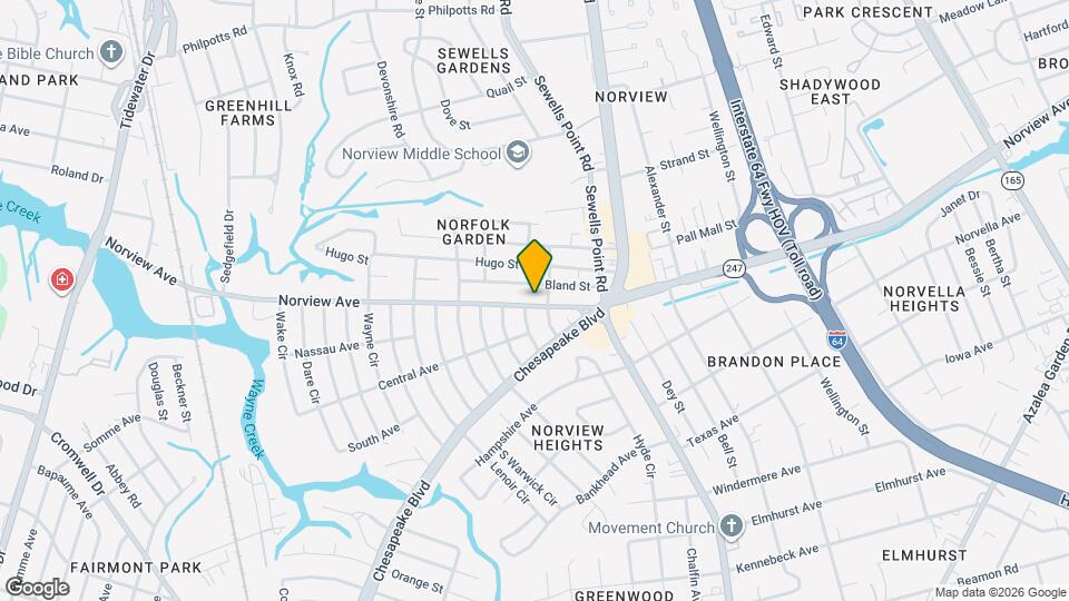 1088 Norview Ave Map and Location Details