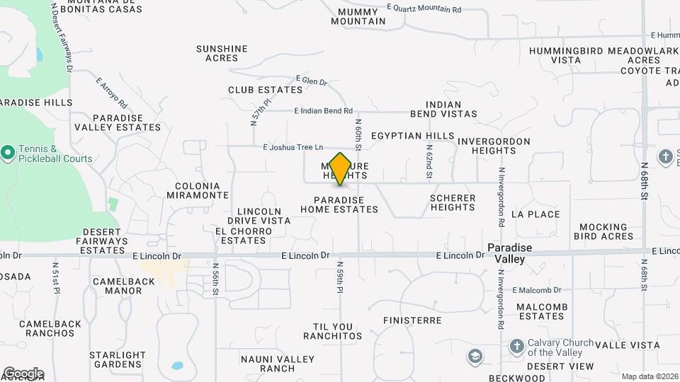 5901 E Cactus Wren Rd Map and Location Details