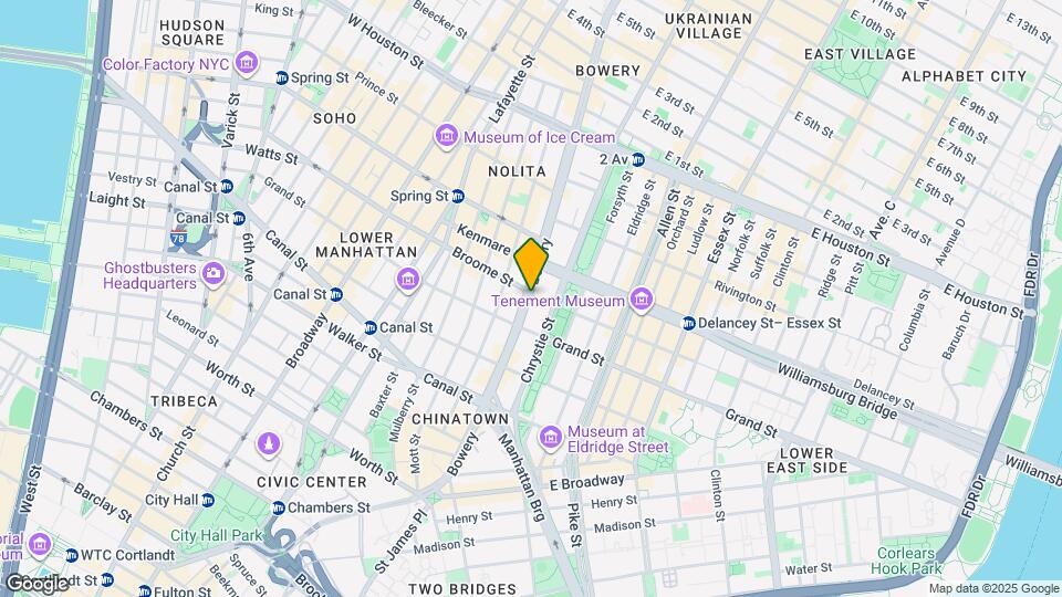 263 Broome St Map and Location Details