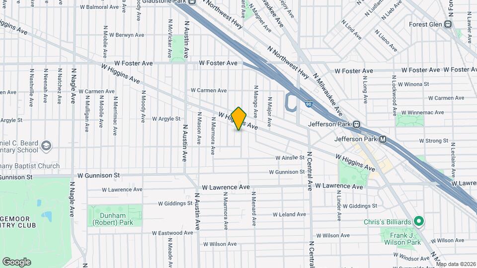 4952 N Menard Ave Map and Location Details