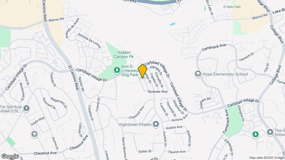 3439 Lakewood St Map and Location Details