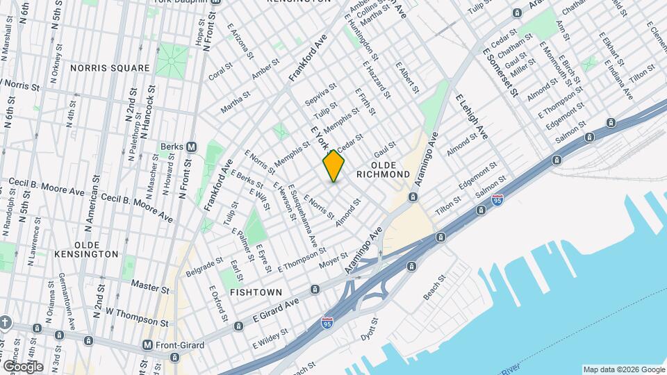 2307 Gaul St Map and Location Details