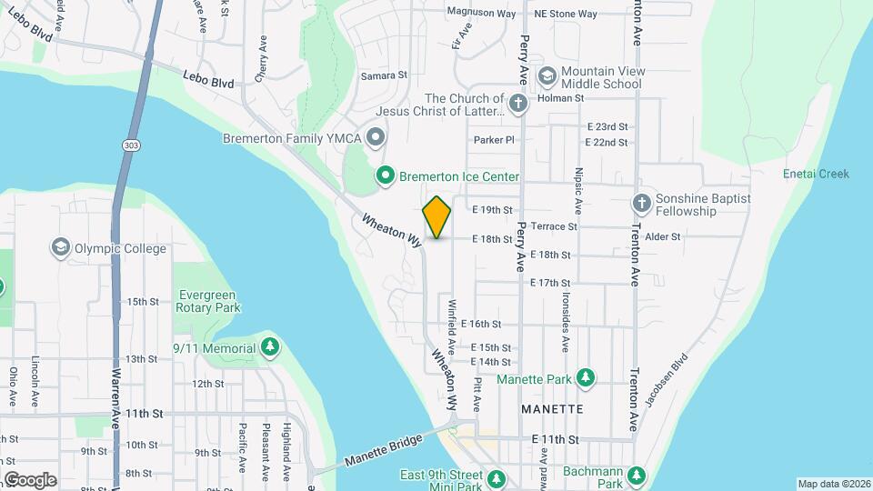 1907 E 18th St Map and Location Details