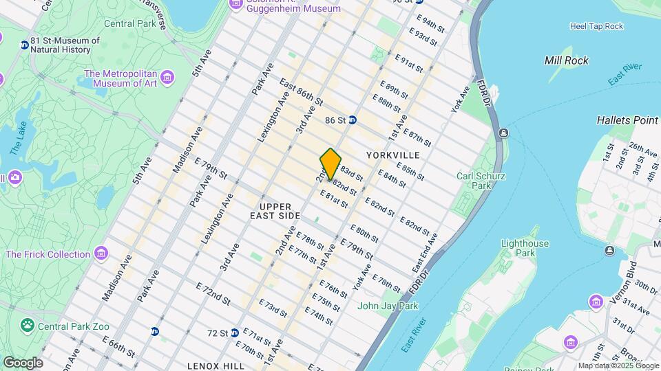 310 East 82nd Street Mapa y Detalles de la Ubicación
