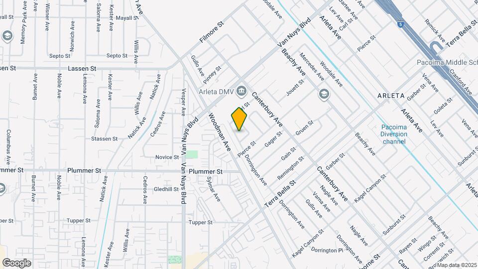 9610 Dorrington Ave Mapa y Detalles de la Ubicación