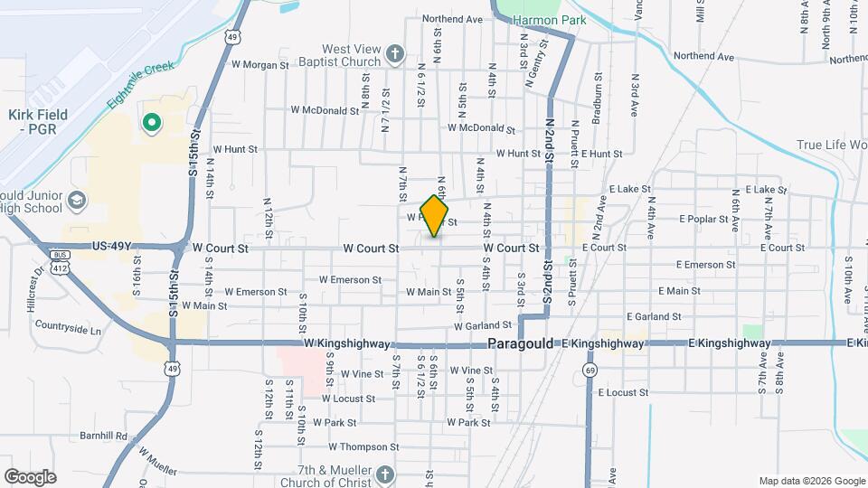 605 W Court St Map and Location Details