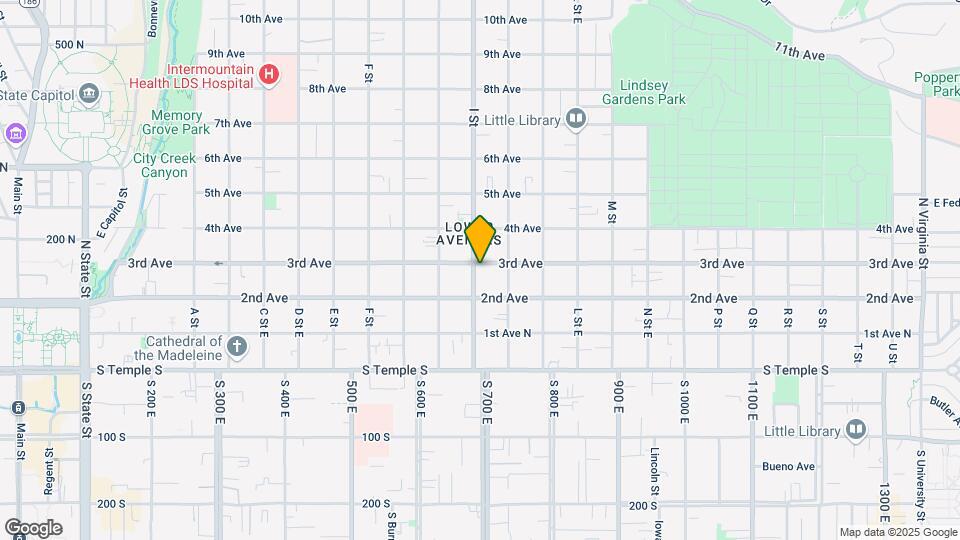 604 E 3rd Ave Map and Location Details