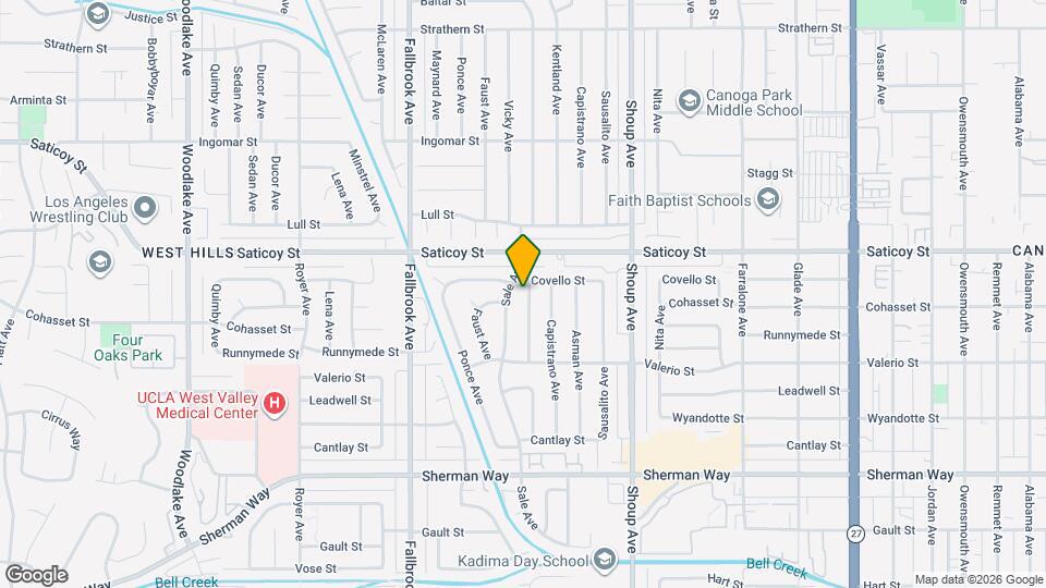 7509 Kentland Ave Map and Location Details