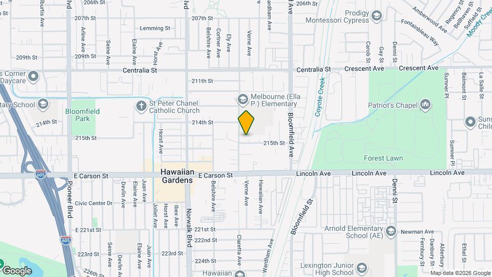 21443 Verne Ave Mapa y Detalles de la Ubicación