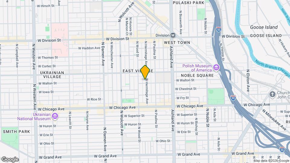 906 N Hermitage Ave, Unit 3 Map and Location Details