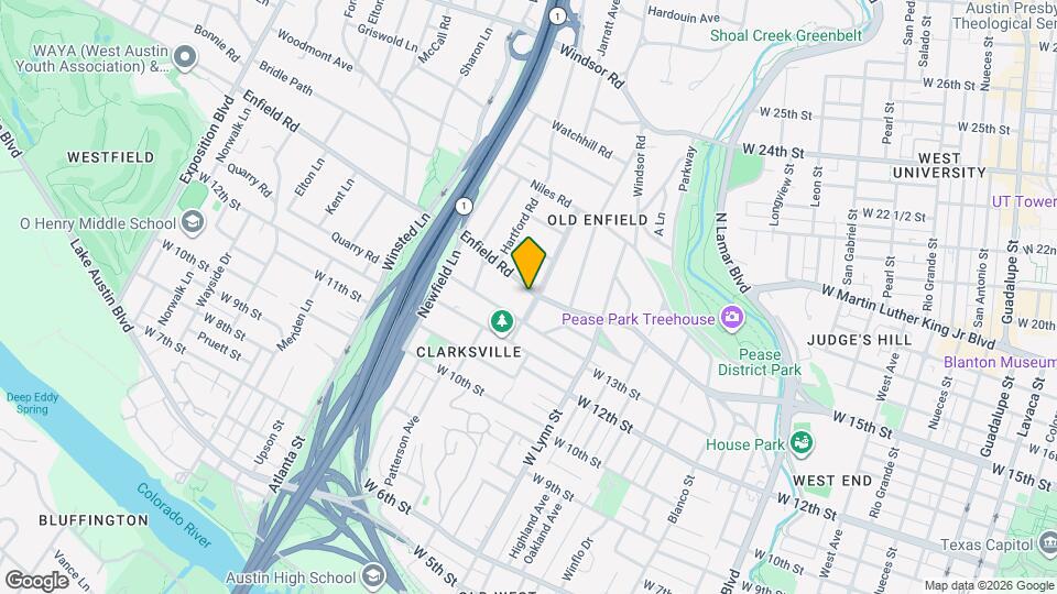 1410 Woodlawn Blvd Map and Location Details