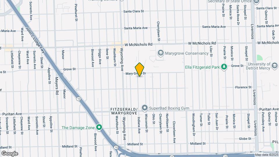 16578 Indiana St Mapa y Detalles de la Ubicación