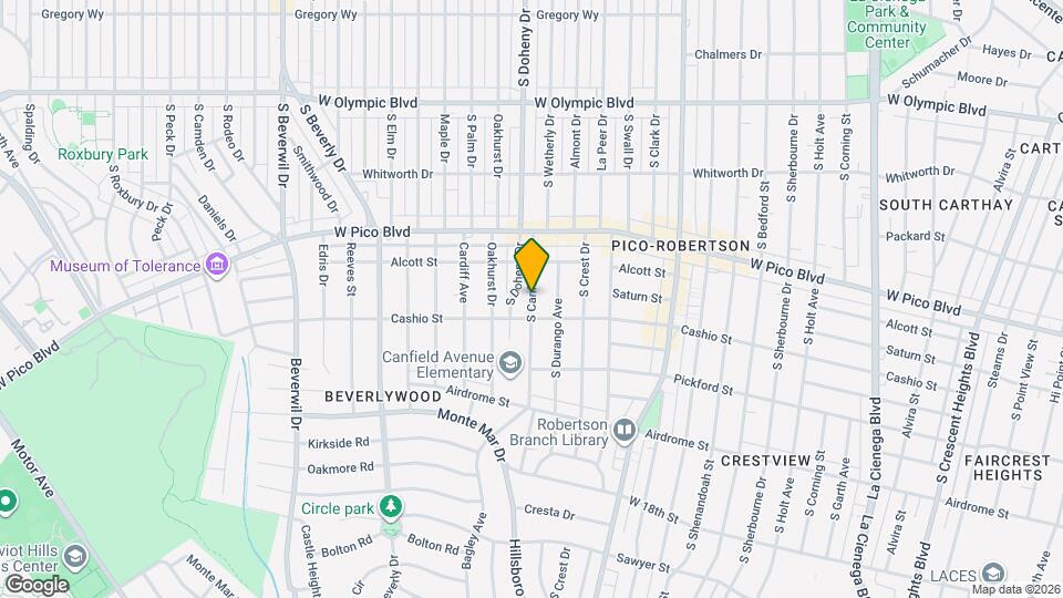 1477 S Canfield Ave Map and Location Details