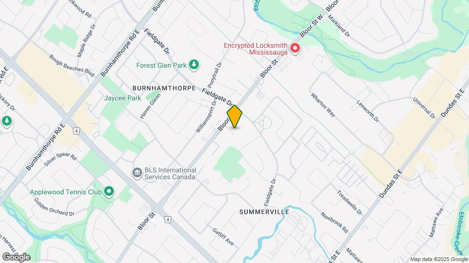 1660 Bloor St Map and Location Details