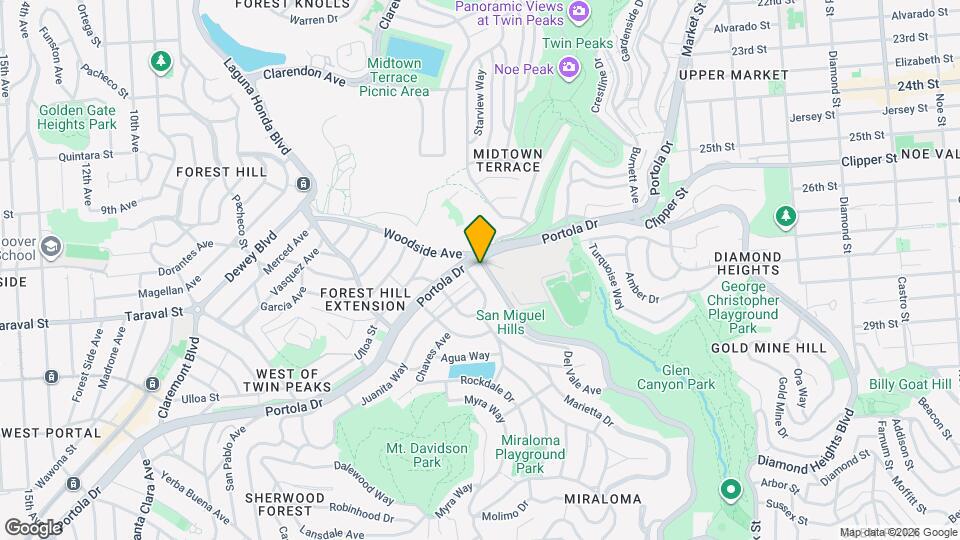601-621 Portola Dr Map and Location Details