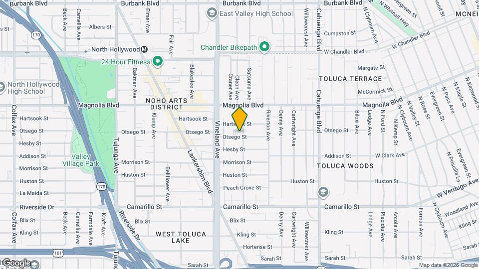 10907 Otsego St Map and Location Details