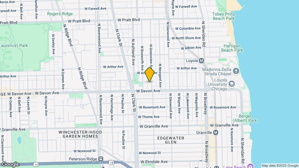 6422 N Greenview Ave Map and Location Details