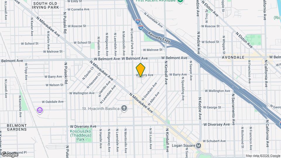 3034 N Drake Ave, Unit #1R Map and Location Details