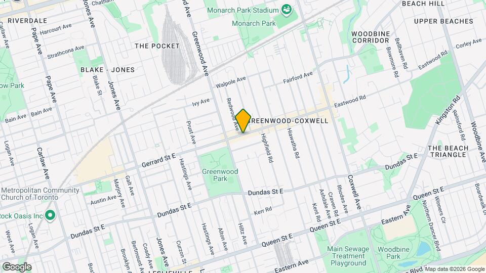 1311 Gerrard St E Map and Location Details