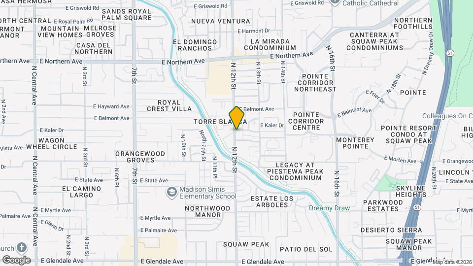 7525 N 12th St Map and Location Details