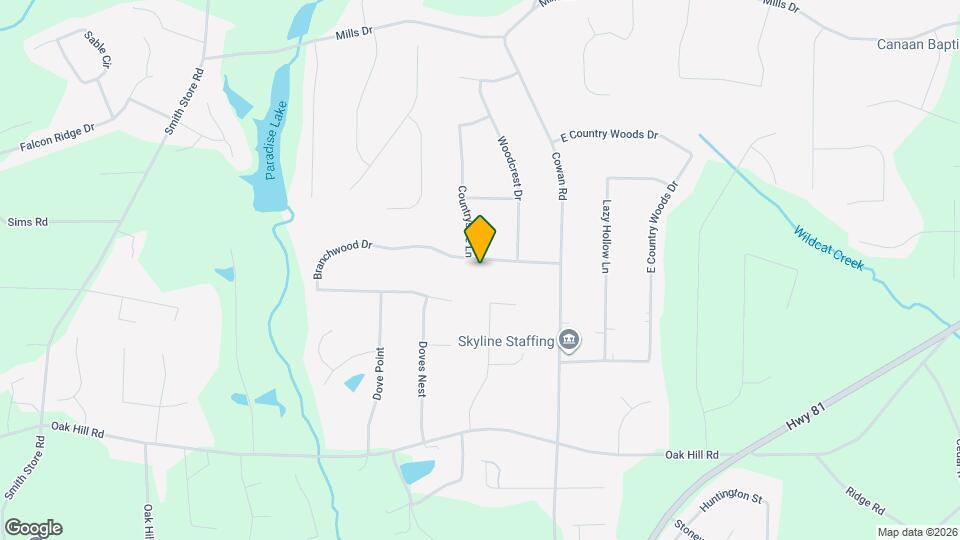 250 Countryside Ln Map and Location Details