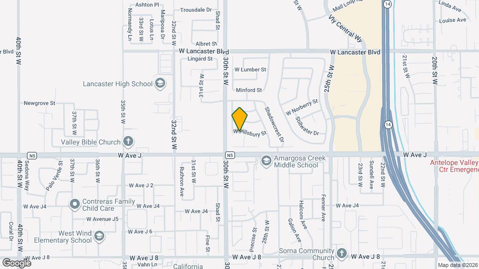 2832 W Pillsbury St Map and Location Details