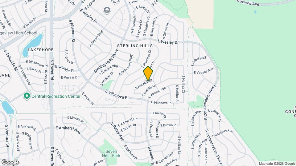 19744 E Harvard Dr Mapa y Detalles de la Ubicación