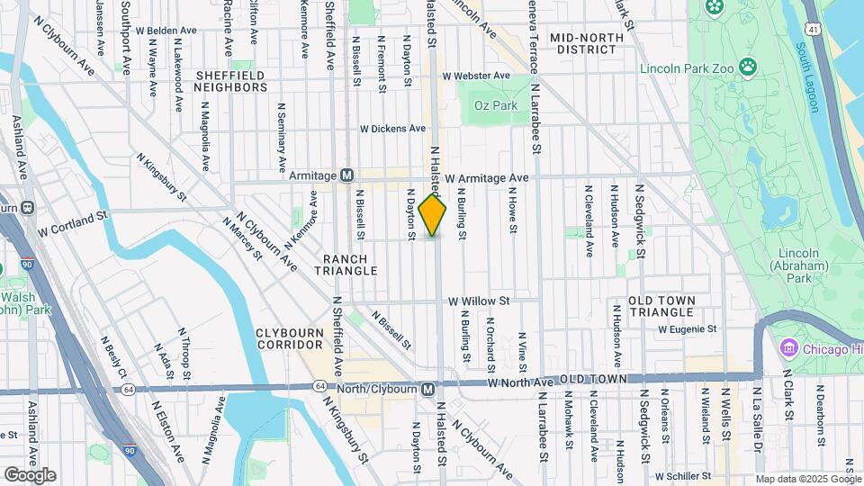 1870 N Halsted St Mapa y Detalles de la Ubicación