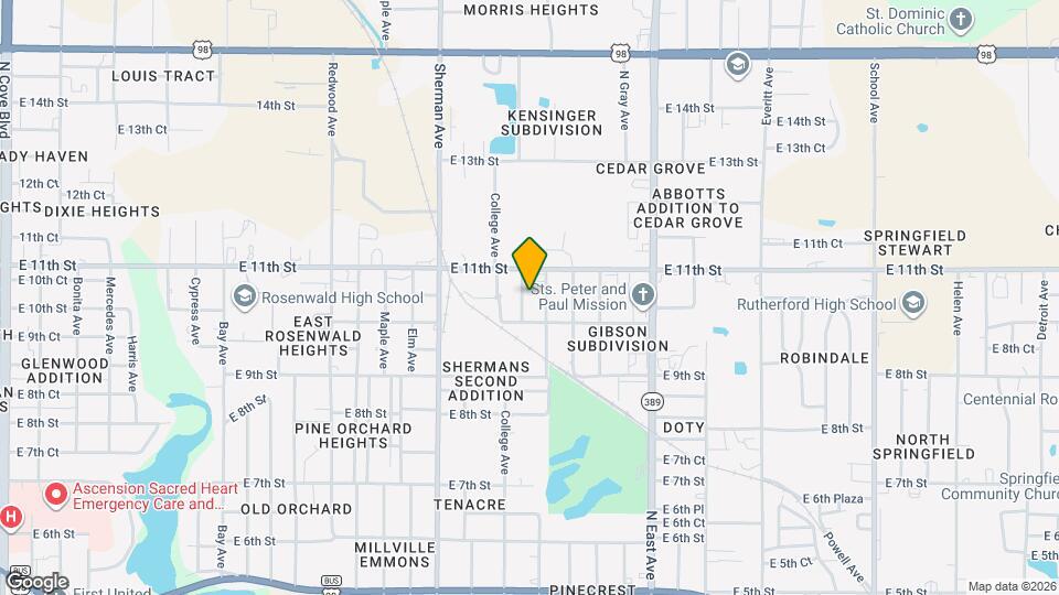 1014 Kurze Ave Map and Location Details